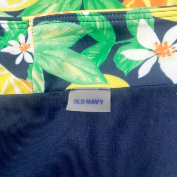 Old Navy Bikini Set Citrus Fruit Print High Waist Bottom Scoop Back Top Size XL - Picture 12 of 15